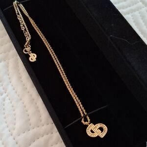 Christian Dior CD Necklace In Gold
